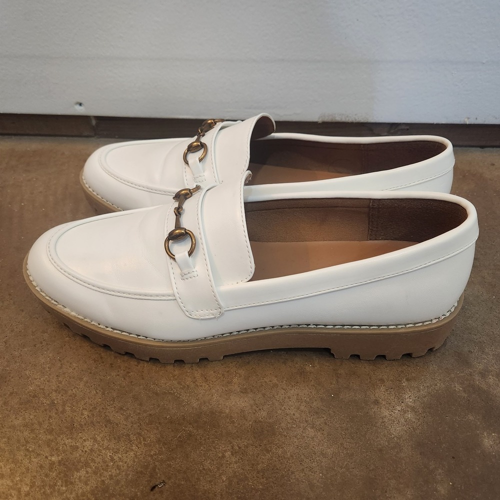 A New Day Women's White Loafers Size 10 - Picture 2 of 5